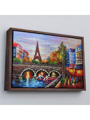 Çerçeveli Fransa Paris Eyfel Kulesi Manzaralı Duvar TABLOSU-1232