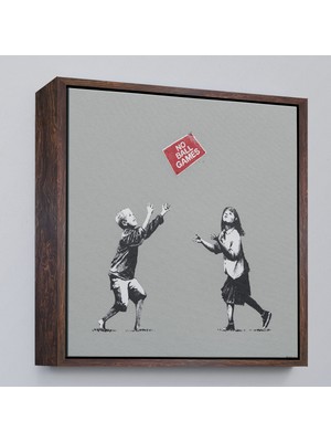Çerçeveli Banksy No Ball Games TABLOSU-8352