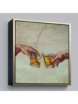 Çerçeveli Alkış Duvar Sanatı, Tanrının Eli Komik Poster, Pop Art Komik Kanvas TABLO-5331