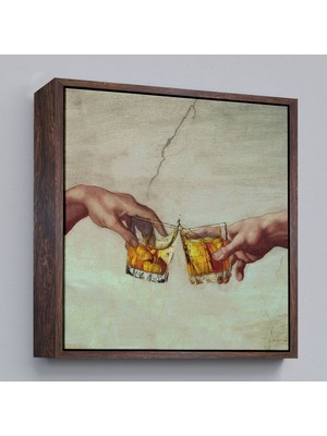 Çerçeveli Alkış Duvar Sanatı, Tanrının Eli Komik Poster, Pop Art Komik Kanvas TABLO-5331