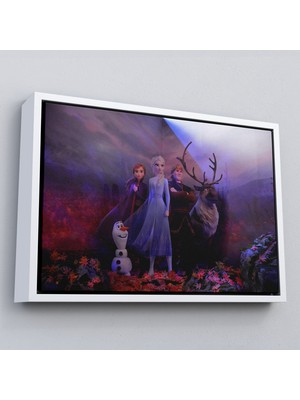 Çerçeveli Disney Animation Frozen 2 Karakterleri Dekoratif TABLO-3685