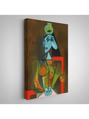 Çerçeveli Pablo Picasso - Dora Maar'ın En Güzel Asil TABLOSU-7297