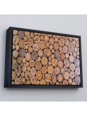 Çerçeveli Odun Kütükler Kanvas TABLO-5078
