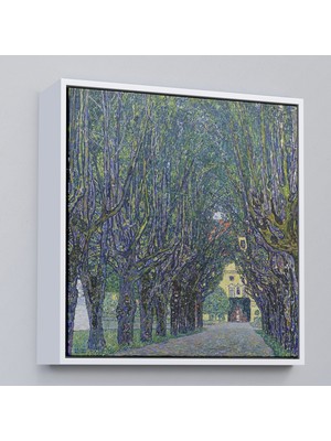 Çerçeveli Allee At Schloss Kammer, Gustav Klimt TABLOSU-8342