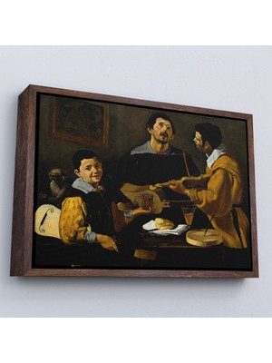 Çerçeveli Diego Velazquez - Üç Müzisyen Tablo - Three MUSICIANS-7147