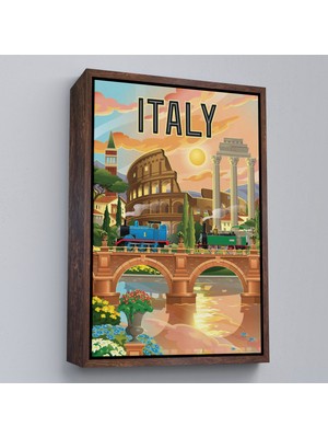 Çerçeveli Roma Italya Kolezyum TABLO-7906