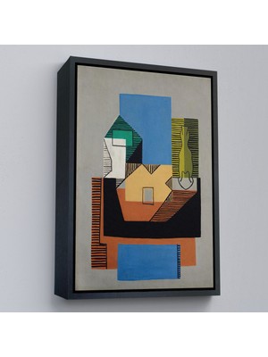 Çerçeveli Pablo Picasso - Gitar, Şişe ve Meyve Kase TABLOSU-7317