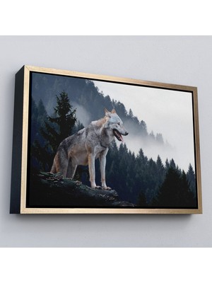 Çerçeveli Bozkurt Dekoratif Kanvas TABLO-1148