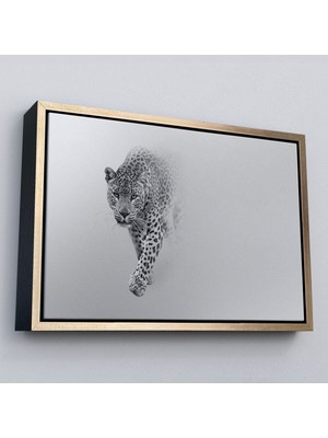 Çerçeveli Leopar Dekoratif Kanvas TABLO-1154