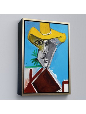Çerçeveli Pablo Picasso - Adamın Büstü Tablosu - Buste D'HOMME-8085