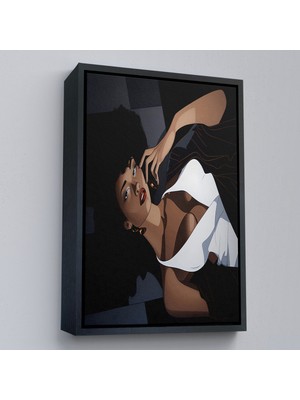 Çerçeveli Afrikalı Güzel Kadın TABLOSU-7502