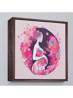 Çerçeveli Hamile Anne Tablosu - Doktor HEDIYESI-8351