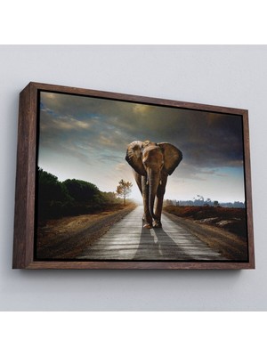 Çerçeveli Fil Dekoratif Kanvas TABLO-1118