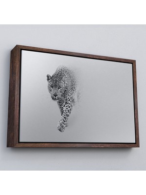 Çerçeveli Leopar Dekoratif Kanvas TABLO-1154