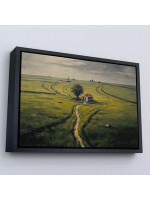 Çerçeveli Hiçliğin Ortasındaki Ukrayna Köy Evi TABLO-7026