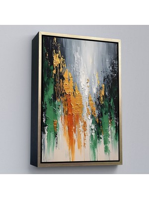 Çerçeveli Yağlıboya Görünümlü Soyut TABLO-7641