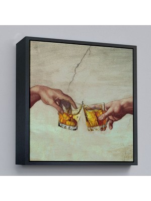 Çerçeveli Alkış Duvar Sanatı, Tanrının Eli Komik Poster, Pop Art Komik Kanvas TABLO-5331