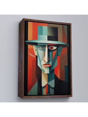 Çerçeveli Soyut Şapkalı Adam TABLOSU-7786