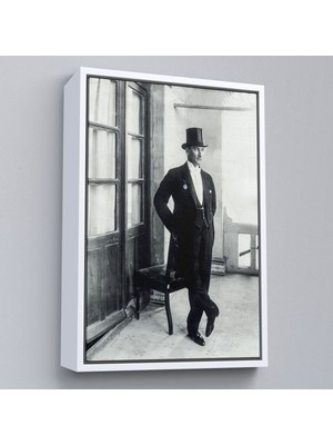 Çerçeveli Atatürk Portre Tablosu Mustafa Kemal Atatürk Dikdörtgen Dekoratif Kanvas Tablo-72