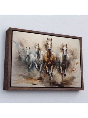 Çerçeveli Koşan Atlar TABLOSU-7261
