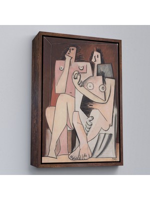 Çerçeveli Pablo Picasso - Adam ve Kadın Soyut Tablosu - Homme Et FEMME-7329