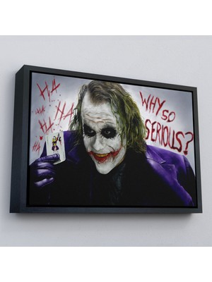 Çerçeveli Why So Serious Joker TABLOSU-6618
