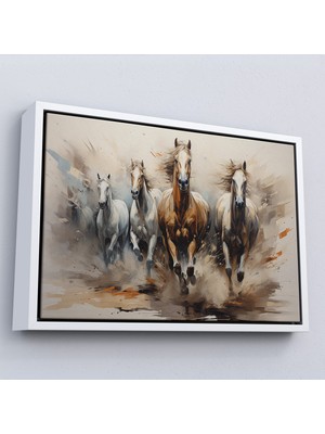 Çerçeveli Koşan Atlar TABLOSU-7261