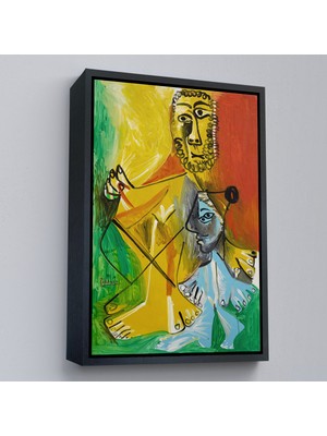 Çerçeveli Pablo Picasso - Adam ve Çocuk Tablosu - Homme Et ENFANT-7328