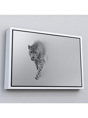 Çerçeveli Leopar Dekoratif Kanvas TABLO-1154
