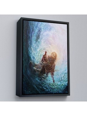 Çerçeveli Tanrının Eli Dekoratif Duvar Tablosu, İSA-6307