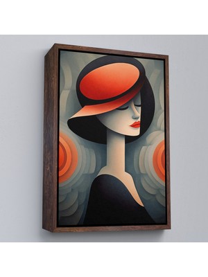 Çerçeveli Vintage Güzel Kadın TABLOSU-7543