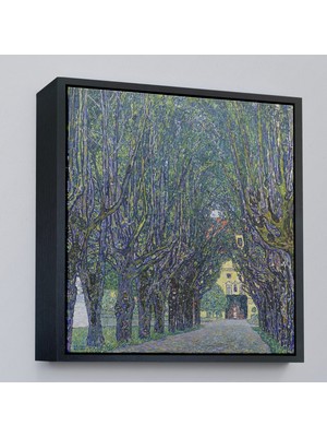 Çerçeveli Allee At Schloss Kammer, Gustav Klimt TABLOSU-8342
