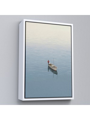 Çerçeveli Göldeki Yalnız Adam TABLO-7510