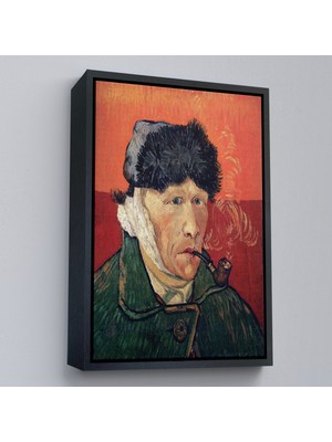 Çerçeveli Vincent Van Gogh - Kulakları Bandajlı Portre TABLO-7470