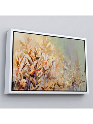 Çerçeveli Renkli Yapraklar Duvar TABLOSU-1240