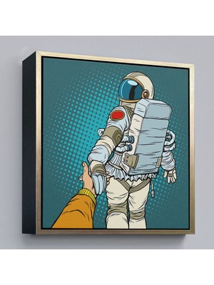 Çerçeveli Uzaya Giden Astronot Kanvas TABLO-5073