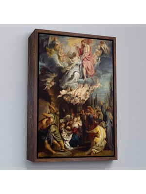 Çerçeveli Taç Giyme Törentablosu - Coronation Of The Virgin 1644 Diego Velázquez -6473