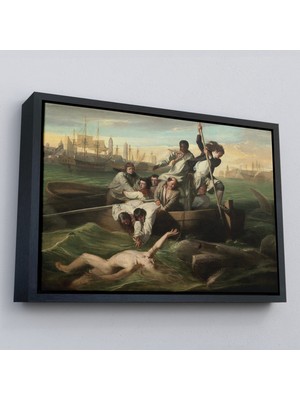 Çerçeveli Watsob ve Köpek Balığı Tablosu - Watson And The Shark 1778-6658