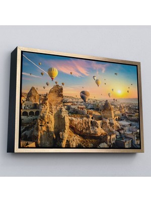 Çerçeveli Göreme Kapadokya Manzarası Duvar TABLOSU-1245