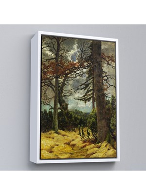 Çerçeveli Franz Marc - Ilkbaharda Meşe Ağaçları TABLO-7287