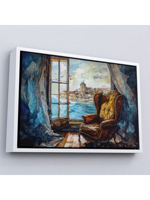 Çerçeveli Deniz Manzarası ve Koltuk TABLOSU-7262