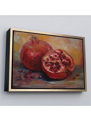 Çerçeveli Nar Yağlı Boya Görünümlü Klasik Sanat TABLOSU-1230