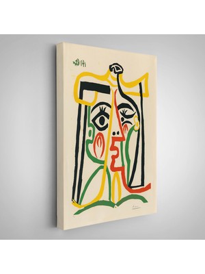 Çerçeveli Pablo Picasso - Jacqueline'in Hasır Şapkalı TABLO-7419