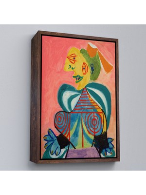 Çerçeveli Pablo Picasso - Lee Miller'ın Arlesienne Rolündeki Portre TABLOSU-7341
