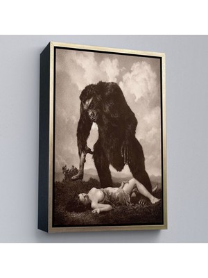 Çerçeveli William Mortensen Lamour 1934, Amerikan Grotesk Tuval Kanvas TABLO-5283