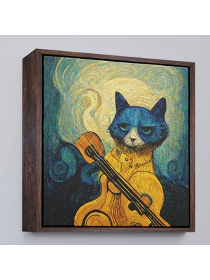 Çerçeveli Kedi Doku TABLOSU-8357