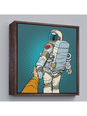 Çerçeveli Uzaya Giden Astronot Kanvas TABLO-5073