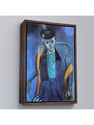 Çerçeveli Henri Matisse - Madame Matisse'in PORTRESI-7324