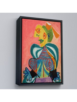 Çerçeveli Pablo Picasso - Lee Miller'ın Arlesienne Rolündeki Portre TABLOSU-7341