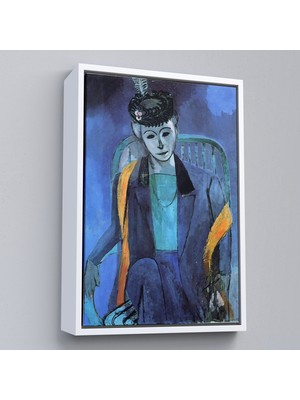 Çerçeveli Henri Matisse - Madame Matisse'in PORTRESI-7324